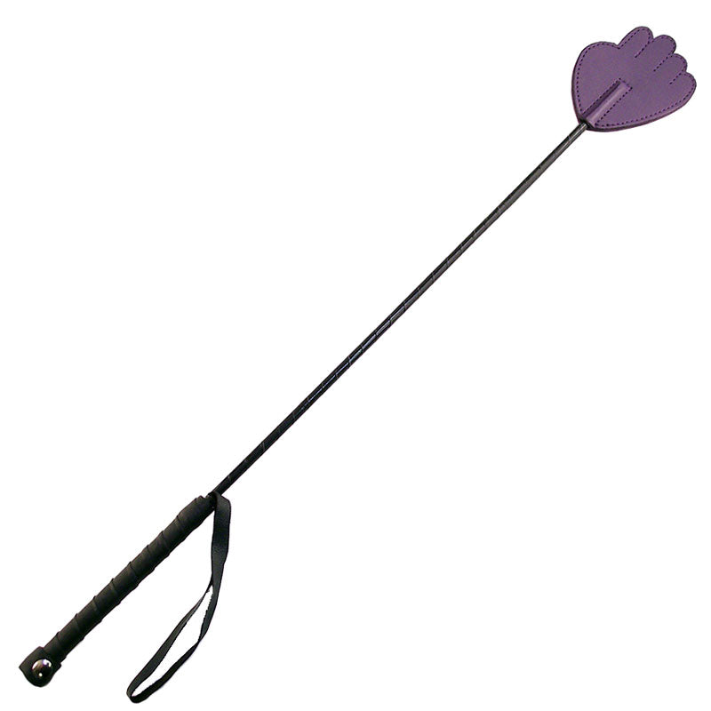 Rouge Garments Hand Riding Crop Purple Bondage Gear > Whips 23.5 Inches, Both, Leather, NEWLY-IMPORTED, Whips - So Luxe Lingerie