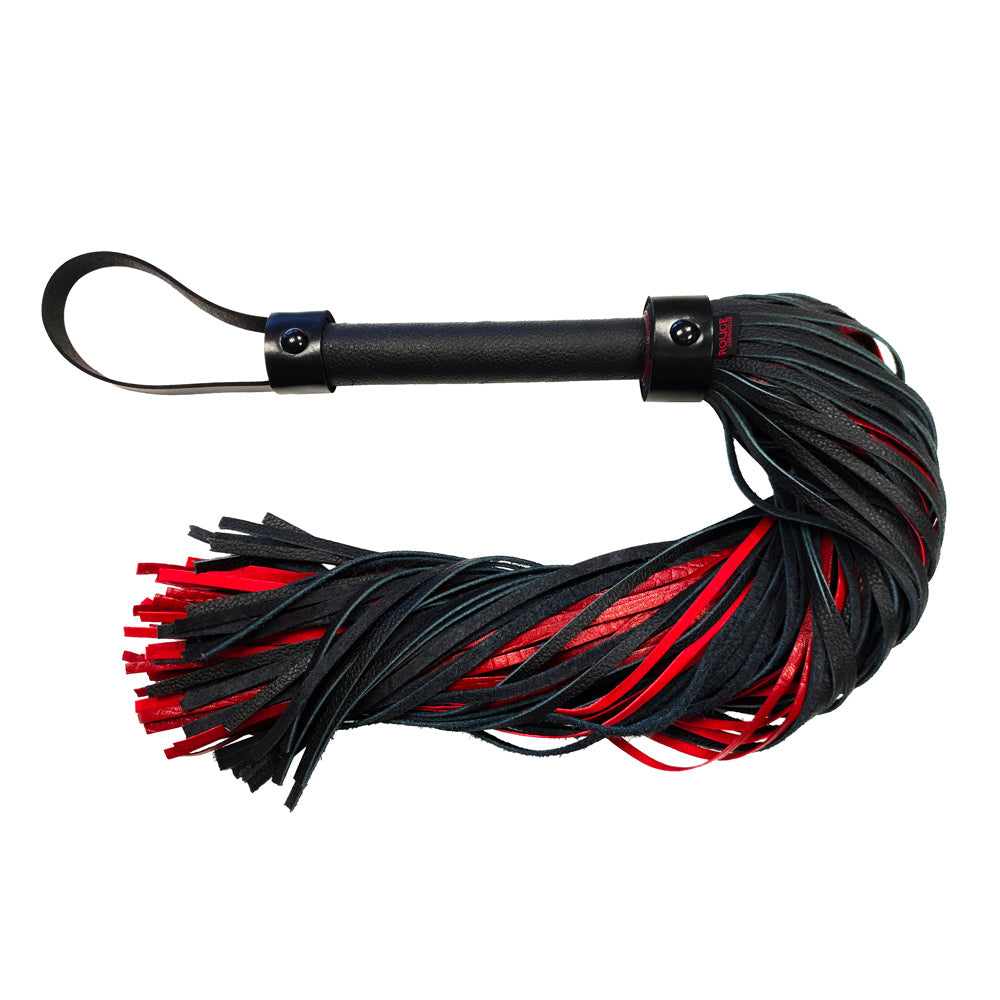 Rouge Garments Leather Croc Print Flogger Bondage Gear > Whips Both, NEWLY-IMPORTED, Whips - So Luxe Lingerie