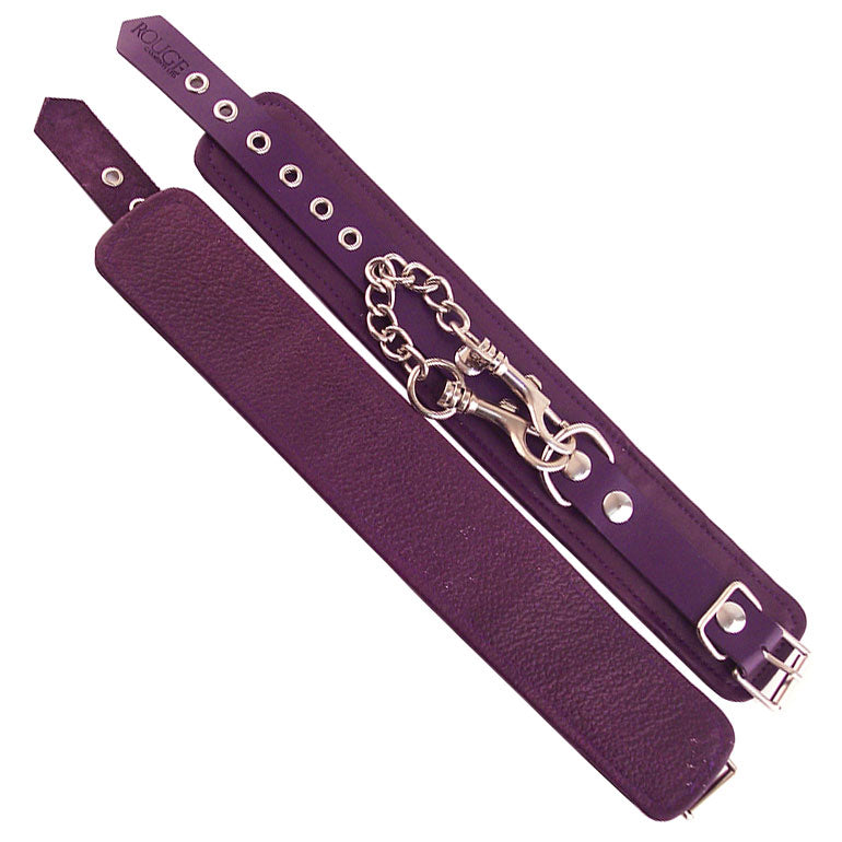 Rouge Garments Ankle Cuffs Purple Bondage Gear > Restraints 13 Inches, Both, Leather, NEWLY-IMPORTED, Restraints - So Luxe Lingerie