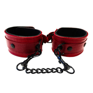 Rouge Garments Leather Croc Print Wrist Cuffs Bondage Gear > Handcuffs Both, Handcuffs, NEWLY-IMPORTED - So Luxe Lingerie