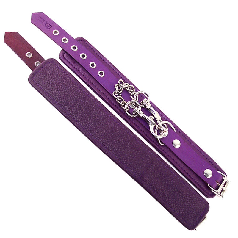 Rouge Garments Wrist Cuffs Purple Bondage Gear > Restraints 11 Inches, Both, Leather, NEWLY-IMPORTED, Restraints - So Luxe Lingerie