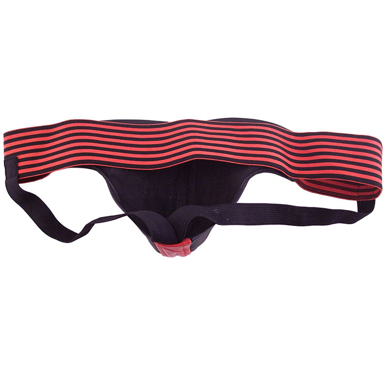 Rouge Garments Jock Black And Red Clothes > Sexy Briefs > Male Leather, Male, NEWLY-IMPORTED - So Luxe Lingerie