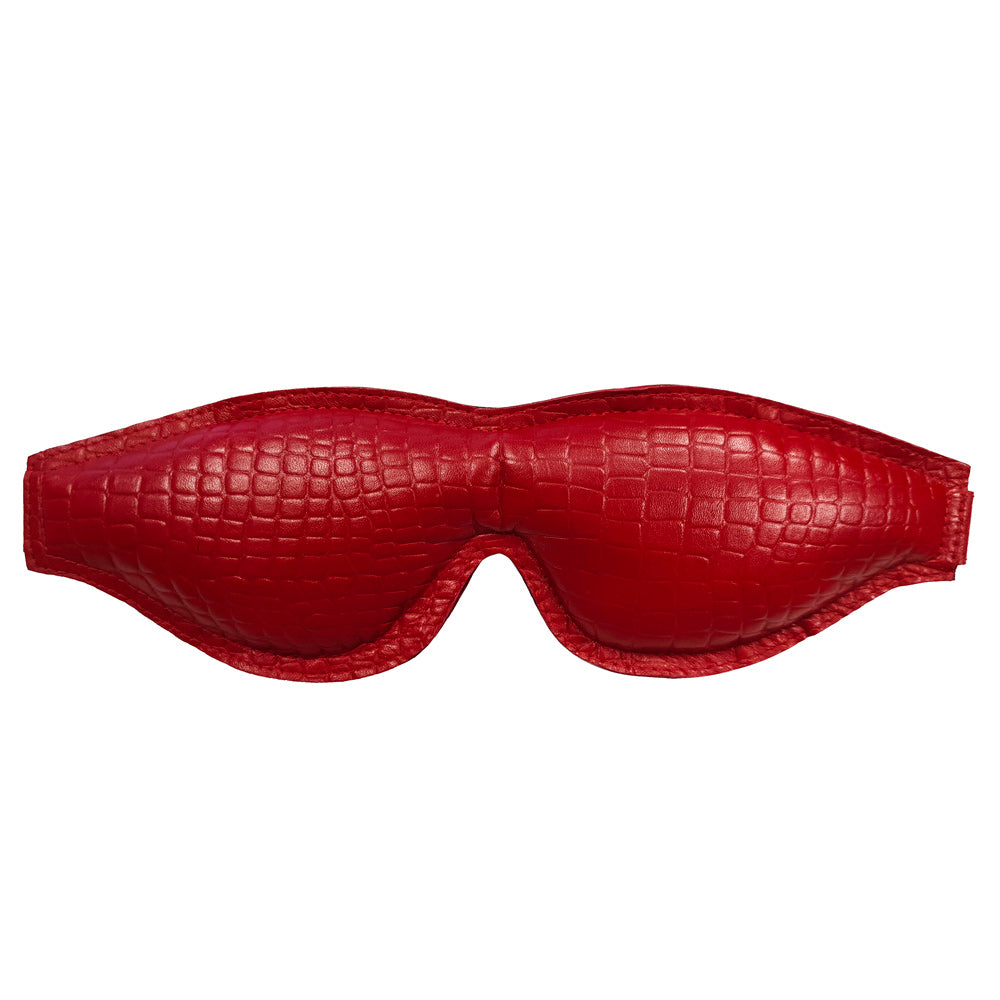 Rouge Garments Leather Croc Print Padded Blindfold Bondage Gear > Masks Both, Masks, NEWLY-IMPORTED - So Luxe Lingerie