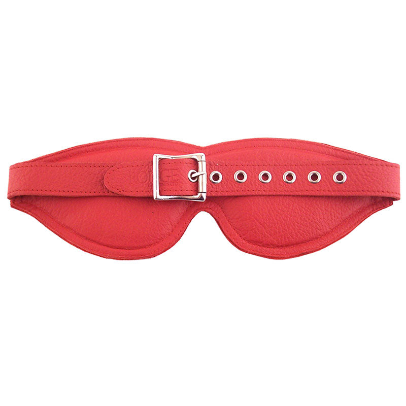 Rouge Garments Large Red Padded Blindfold Bondage Gear > Masks Both, Leather, Masks, NEWLY-IMPORTED - So Luxe Lingerie