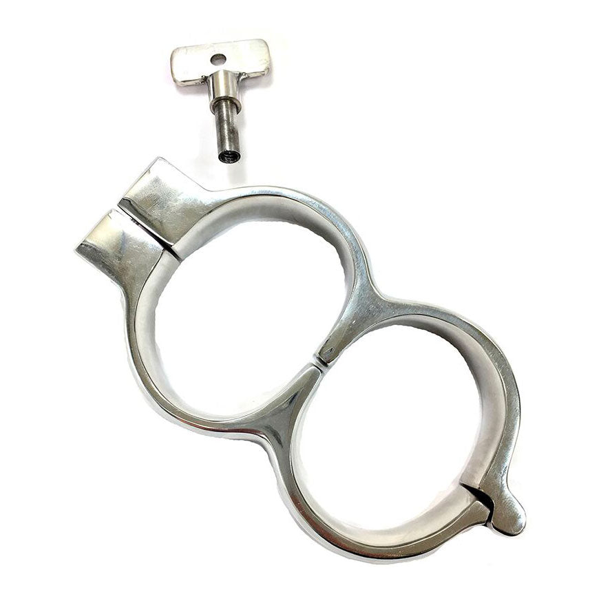 Rouge Stainless Steel Lockable Wrist Cuffs Bondage Gear > Restraints Both, NEWLY-IMPORTED, Restraints, Stainess Steel - So Luxe Lingerie