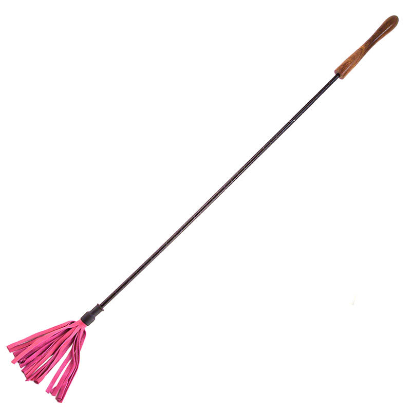 Rouge Garments Riding Crop With Wooden Handle Pink Bondage Gear > Whips 27 Inches Approx, Both, Leather, NEWLY-IMPORTED, Whips - So Luxe Lingerie