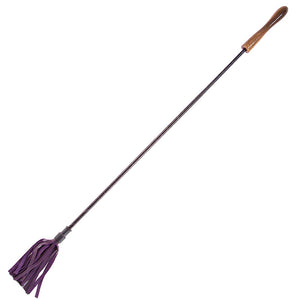 Rouge Garments Riding Crop With Wooden Handle Purple Bondage Gear > Whips 27 Inches Approx, Both, Leather, NEWLY-IMPORTED, Whips - So Luxe Lingerie