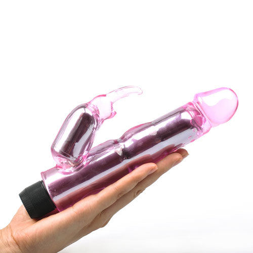 Waves Of Pleasure Crystal Pink Rabbit Vibrator > Sex Toys For Ladies > Bunny Vibrators 8.5 Inches, Bunny Vibrators, Female, Jelly, NEWLY-IMPORTED - So Luxe Lingerie