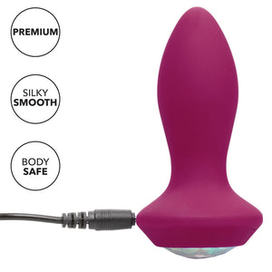 Power Gem Butt Plug Vibrating Crystal Probe PETITE > Anal Range > Vibrating Buttplug 3.75 Inches, Both, NEWLY-IMPORTED, Silicone, Vibrating Buttplug - So Luxe Lingerie