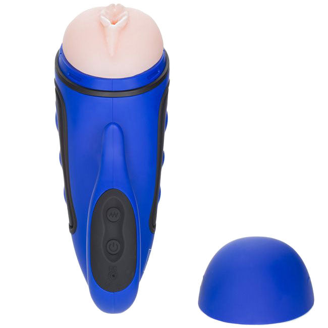 Apollo Alpha Stroker 2 Rechargeable Blue Masturbator Sex Toys > Sex Toys For Men > Vibrating Masturbators 10.5 Inches, Male, NEWLY-IMPORTED, Realistic Feel, Vibrating Masturbators - So Luxe L