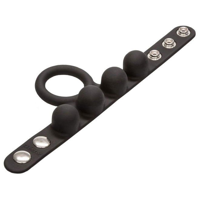 Medium Weighted Penis Ring and Ball Stretcher Bondage Gear > Bondage Cock Rings Bondage Cock Rings, Male, NEWLY-IMPORTED, Silicone - So Luxe Lingerie