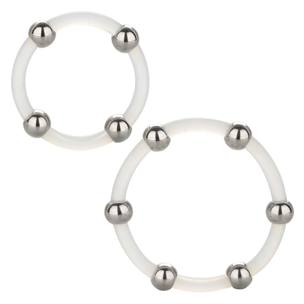 Steel Beaded Silicone Ring Set > Sex Toys For Men > Love Rings Love Rings, Male, NEWLY-IMPORTED, Silicone - So Luxe Lingerie