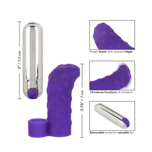 Intimate Play Purple Rechargeable Finger Teaser > Sex Toys For Ladies > Finger Vibrators 3.5 Inches, Female, Finger Vibrators, NEWLY-IMPORTED, Silicone - So Luxe Lingerie
