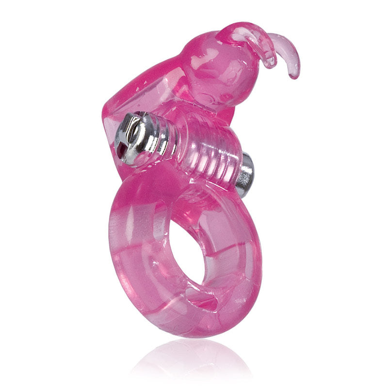 Basic Essentials Bunny Enhancer Cock Ring With Stimulator Sex Toys > Sex Toys For Men > Love Ring Vibrators Both, Love Ring Vibrators, NEWLY-IMPORTED, Rubber - So Luxe Lingerie