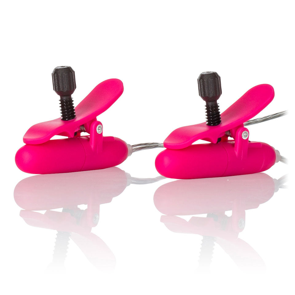 Heated Vibrating Nipple Teasers Pink Sex Toys > Sex Toys For Ladies > Nipple Vibrators Both, NEWLY-IMPORTED, Nipple Vibrators, Smooth Coated Plastic - So Luxe Lingerie