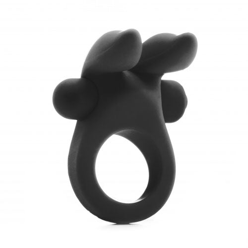 Shots Rabbit Vibrating Cockring Black Sex Toys > Sex Toys For Men > Love Ring Vibrators Love Ring Vibrators, Male, NEWLY-IMPORTED, Silicone - So Luxe Lingerie