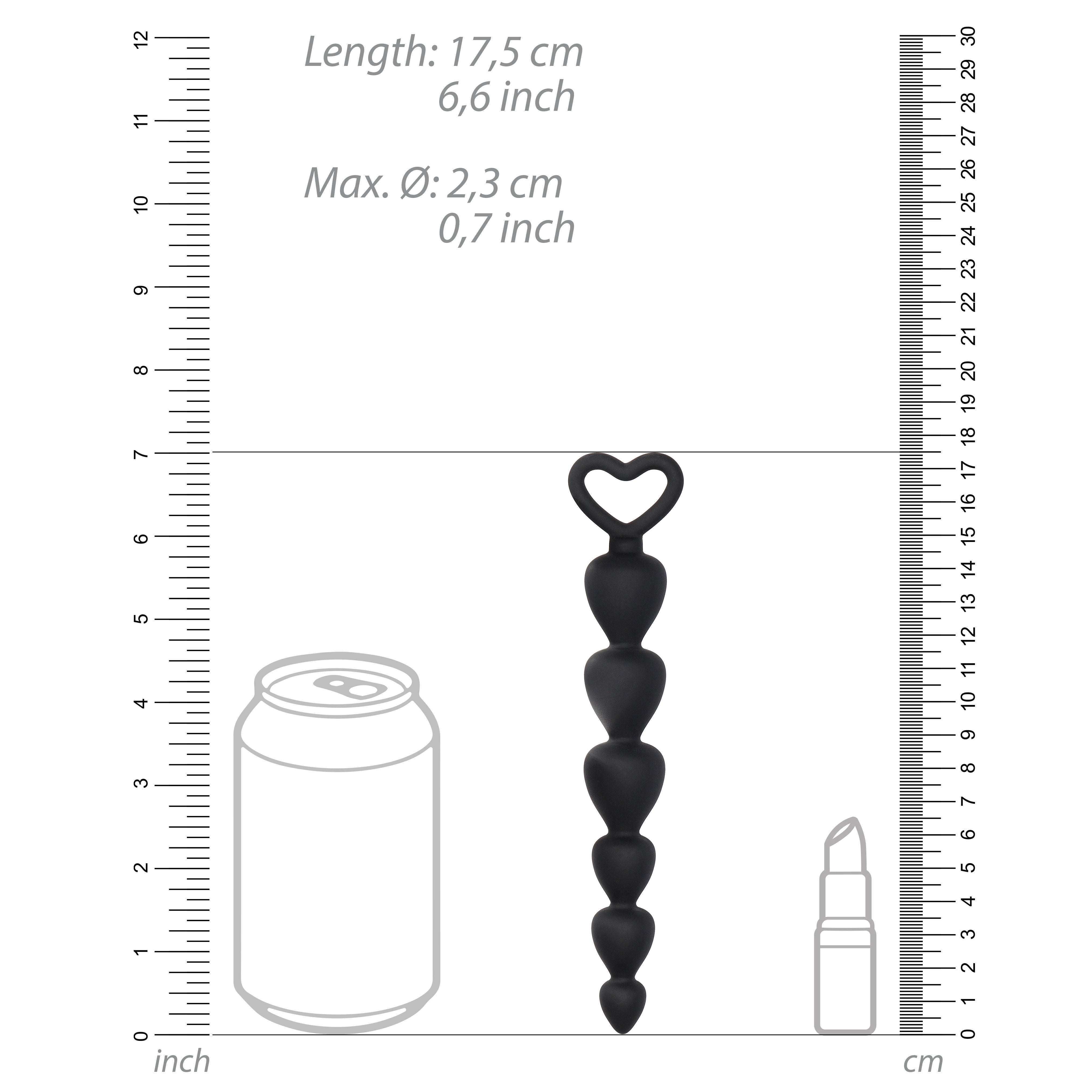 Black Silicone Anal Beads > Anal Range > Anal Beads 6.6 Inches, Anal Beads, Both, NEWLY-IMPORTED, Silicone - So Luxe Lingerie