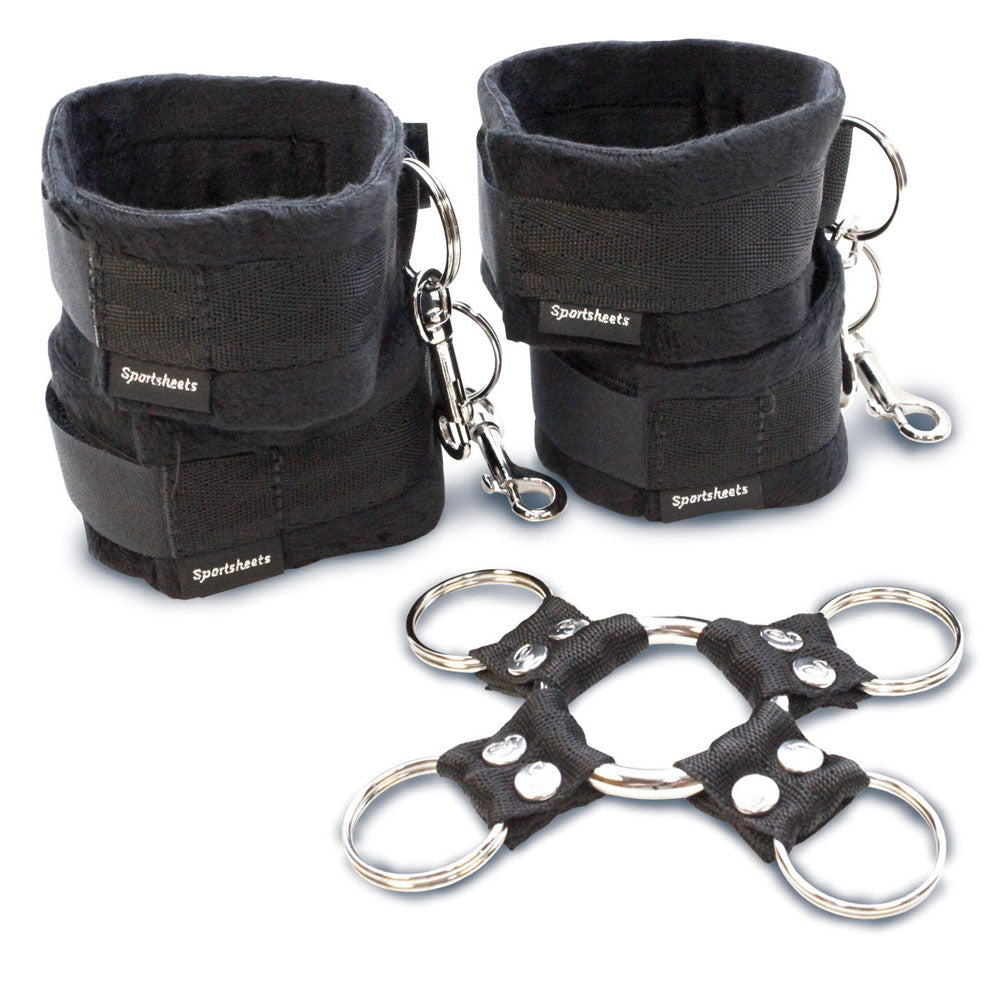 SportSheets 5 Piece Hog Tie And Cuff Set Bondage Gear > Restraints Both, NEWLY-IMPORTED, Nylon, Restraints - So Luxe Lingerie