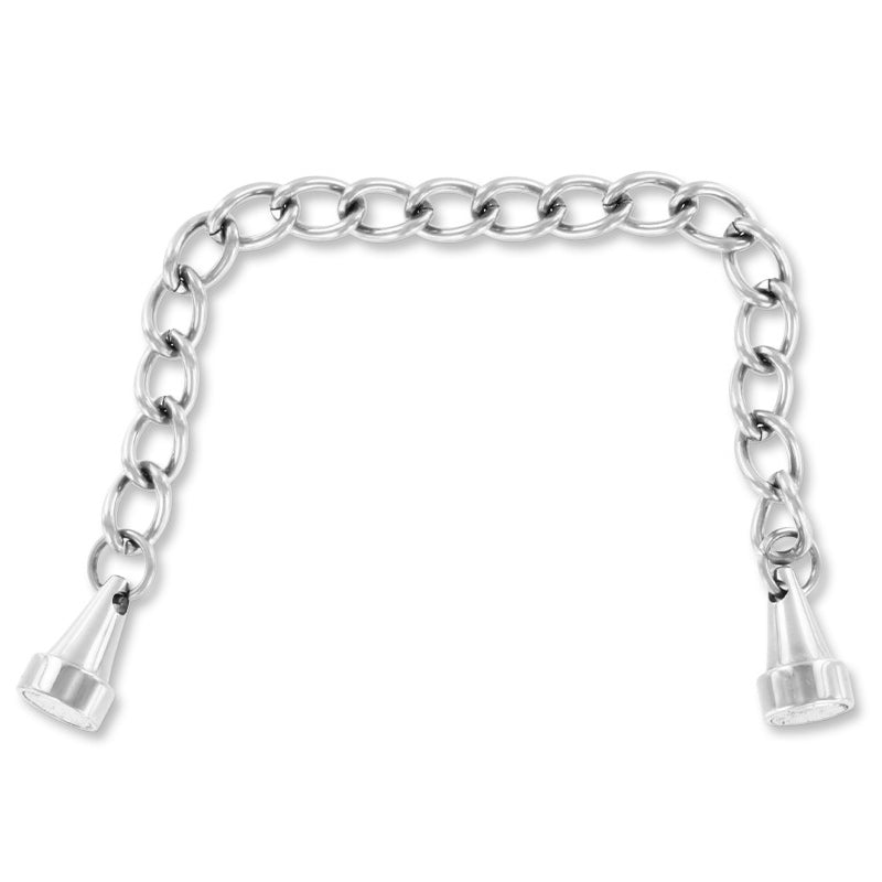 Brushed Steel Mini Magnetic Nipple Pincher x1 Bondage Gear > Nipple Clamps Both, Chain Length 4 Inches, NEWLY-IMPORTED, Nipple Clamps, Stainess Steel - So Luxe Lingerie