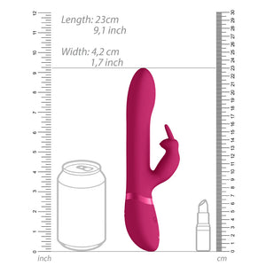 Vive Amoris Pink Rabbit Vibrator With Stimulating Beads > Sex Toys For Ladies > Bunny Vibrators 9.1 Inches, Bunny Vibrators, Female, NEWLY-IMPORTED, Silicone - So Luxe Lingerie