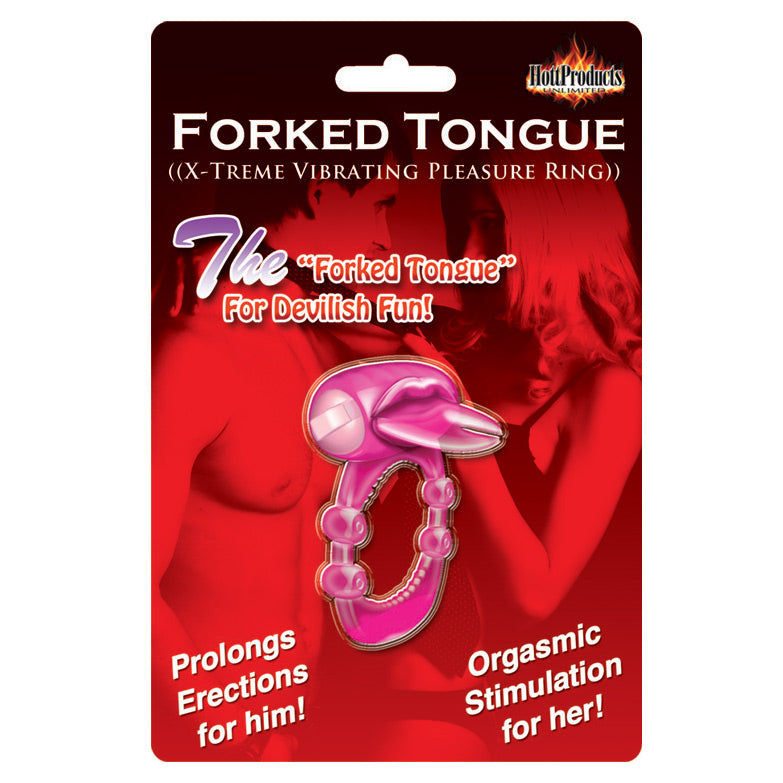 Forked Tongue Vibrating Silicone Cock Ring Sex Toys > Sex Toys For Men > Love Ring Vibrators Both, Jelly, Love Ring Vibrators, NEWLY-IMPORTED, One Size - So Luxe Lingerie