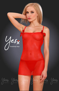 YesX Yesx YX697 Dress  Red  All Offers, Chemises, Lingerie Sets, NEWLY-IMPORTED, SALE, Yesx - So Luxe Lingerie
