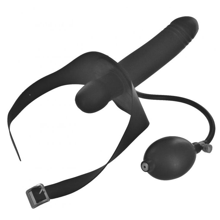 Inflatable Gag With Dildo Bondage Gear > Gags and Bits 10 Inches, Both, Gags and Bits, NEWLY-IMPORTED, Rubber - So Luxe Lingerie