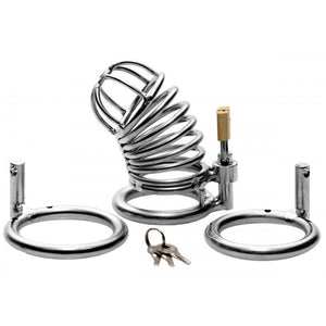 Bastille Penile Confinement Cage Bondage Gear > Male Chastity Male, Male Chastity, NEWLY-IMPORTED, Stainess Steel - So Luxe Lingerie