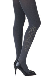 ZOHARA F368-HGG Heather  Brands, Hosiery, NEWLY-IMPORTED, Tights, Zohara - So Luxe Lingerie