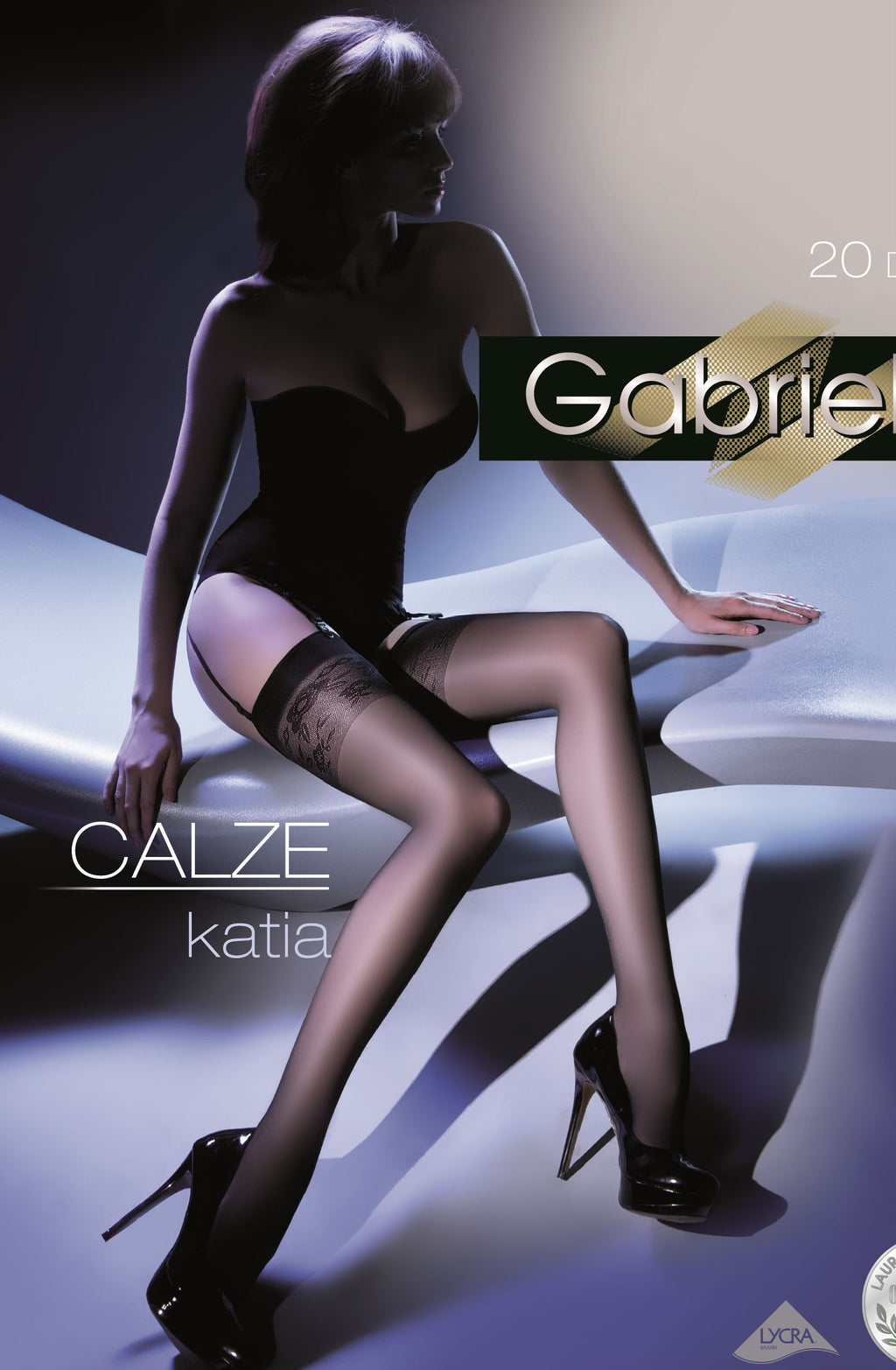 Gabriella Katia Stockings 227 Nero  -()  Gabriella, Hosiery, NEWLY-IMPORTED, Stockings - So Luxe Lingerie