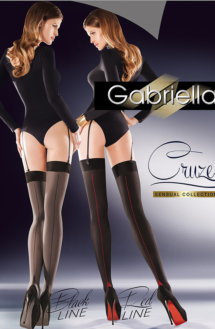 Gabriella Calze Cruze 335 /Nero  ()  Gabriella, Hosiery, NEWLY-IMPORTED, Stockings - So Luxe Lingerie