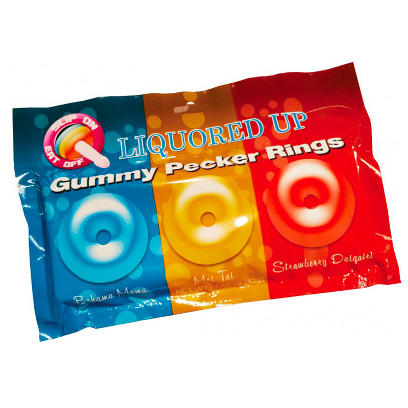 Liquored Up Gummy Pecker Cock Rings Relaxation Zone > Edible Treats Edible Treats, NEWLY-IMPORTED - So Luxe Lingerie