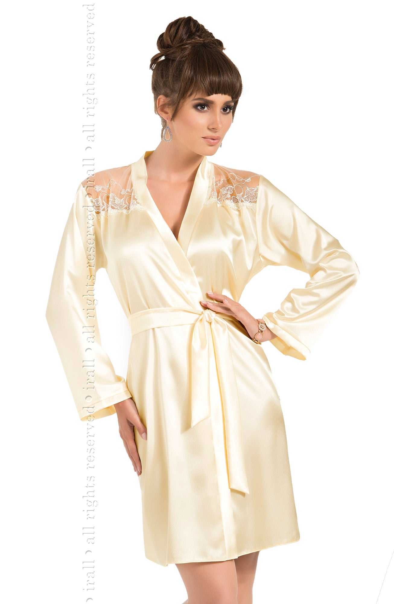 Irall Daphne Dressing Gown  Brands, Bridal, Dressing Gowns, Irall, NEWLY-IMPORTED, Nightwear, Robes - So Luxe Lingerie