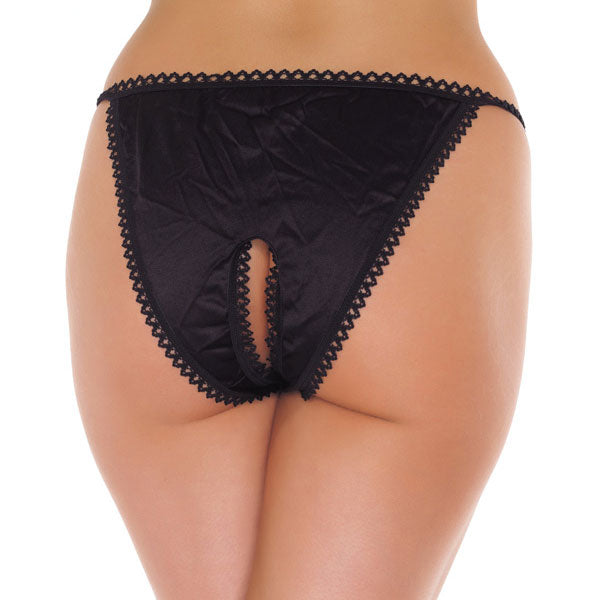 Black Crotchless Tanga Clothes > Sexy Briefs > Female Female, NEWLY-IMPORTED, Polyamide - So Luxe Lingerie