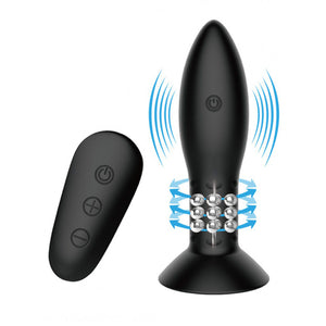 Mr Play Rotation Beads Anal Plug > Anal Range > Vibrating Buttplug 5 Inches, Both, NEWLY-IMPORTED, Silicone, Vibrating Buttplug - So Luxe Lingerie