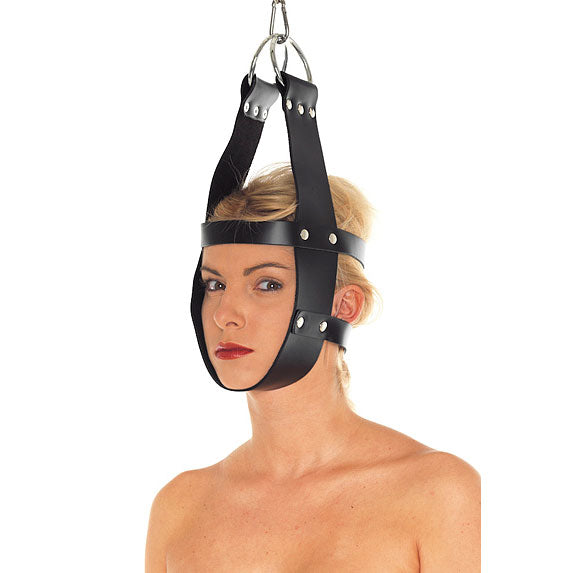 Leather Mask Hanger Bondage Gear > Restraints Both, Leather, NEWLY-IMPORTED, One Size, Restraints - So Luxe Lingerie