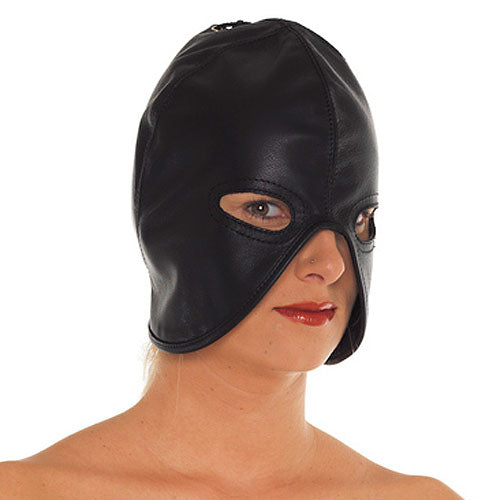 Leather Head Mask Bondage Gear > Bondage Hoods Bondage Hoods, Both, Leather, NEWLY-IMPORTED - So Luxe Lingerie