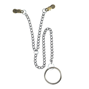 Nipple Clamps With Scrotum Ring Bondage Gear > Nipple Clamps Both, Metal, NEWLY-IMPORTED, Nipple Clamps, One Size - So Luxe Lingerie