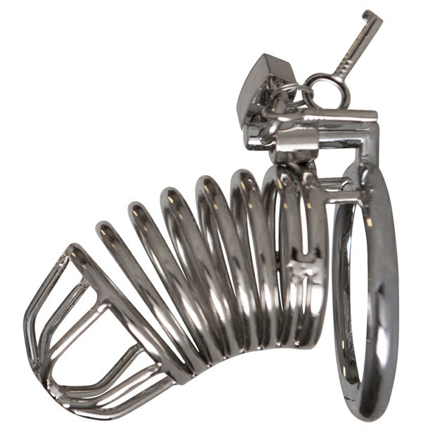 Chrome Chastity Cock Cage Bondage Gear > Male Chastity Male, Male Chastity, Metal, NEWLY-IMPORTED - So Luxe Lingerie