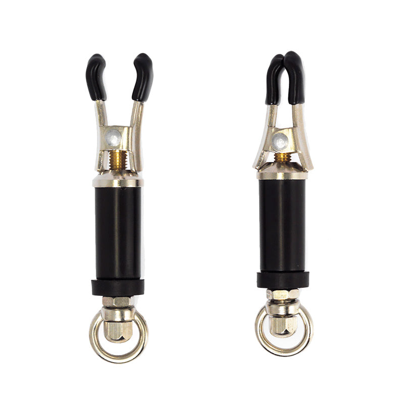 Black Nipple Clamps Bondage Gear > Nipple Clamps 3 Inches, Both, Metal, NEWLY-IMPORTED, Nipple Clamps - So Luxe Lingerie