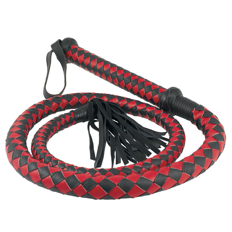 Long Arabian Whip Red And Black Bondage Gear > Whips 78 Inches, Both, Leather, NEWLY-IMPORTED, Whips - So Luxe Lingerie