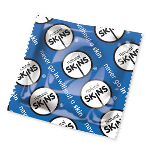 Skins Natural x50 Condoms (Blue) Condoms > Natural and Regular Male, Natural and Regular, NEWLY-IMPORTED - So Luxe Lingerie