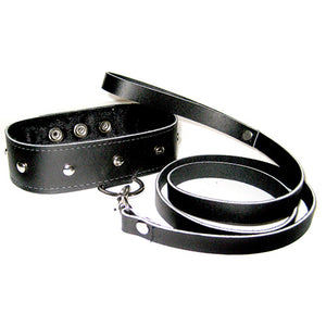 SportSheets Leather Leash And Collar Bondage Gear > Collars Both, Collars, Leather, NEWLY-IMPORTED - So Luxe Lingerie